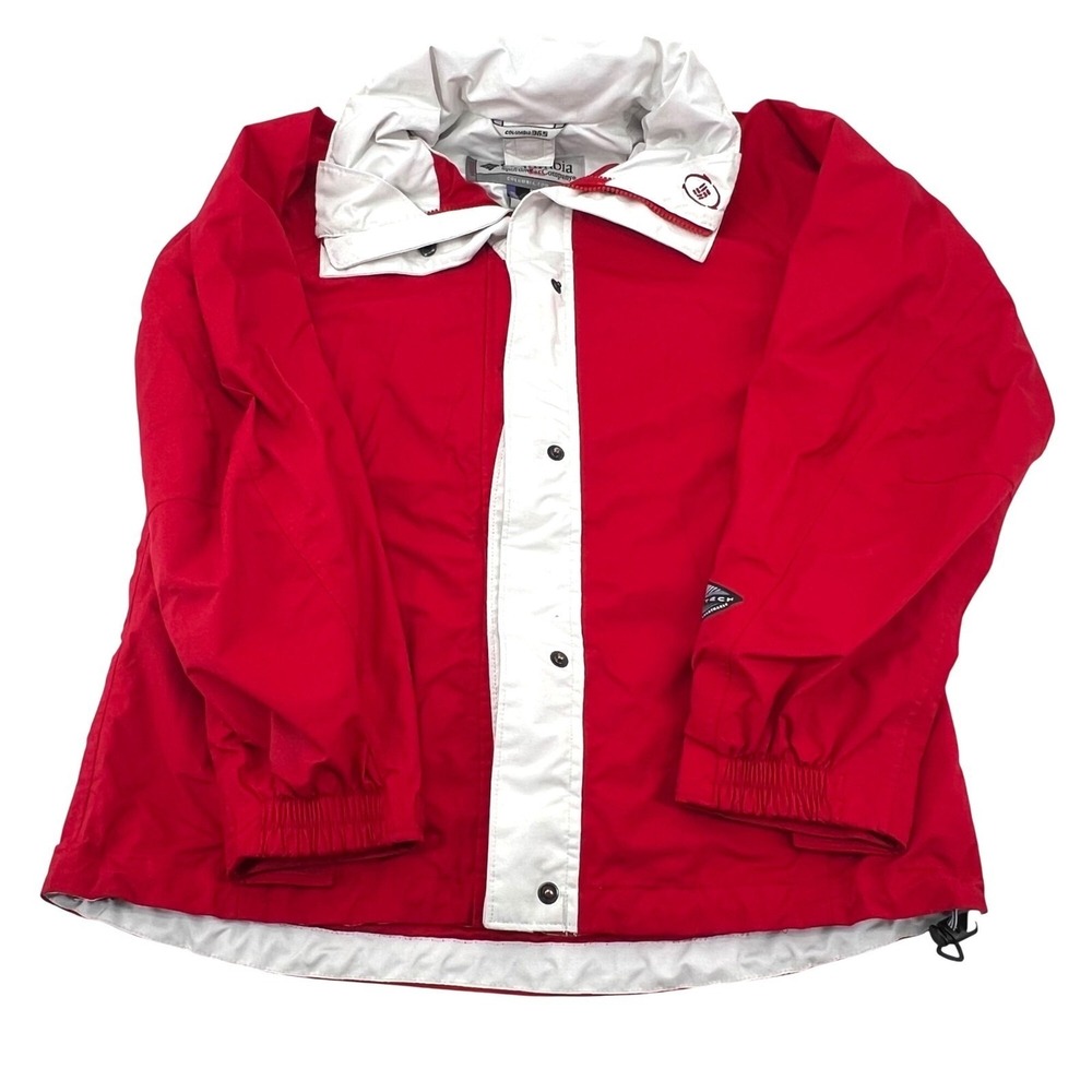 Columbia Vertex 365 Interchange Jacket Womens Medium Red White Omni-Tech Shell‎